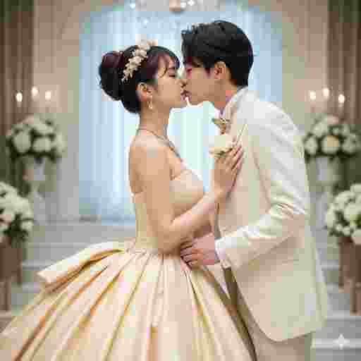 結婚式 キス 写真素材｜写真素材