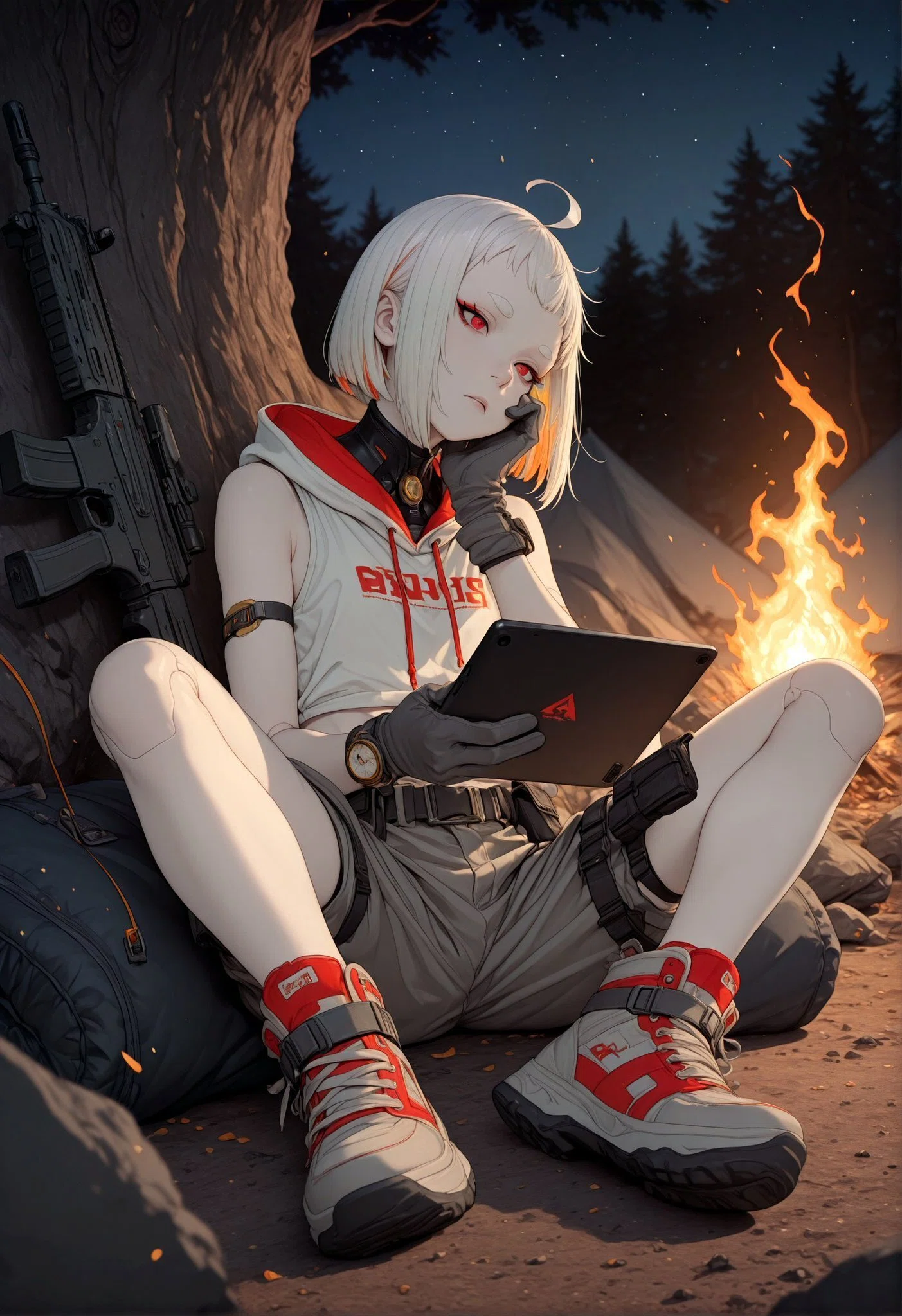 【見つめる先に】　オリジナルイラスト　A4 Xでイラストアカウント運営1ヶ月ほど真面目にやってみた｜つみき