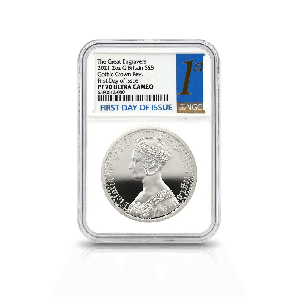 2021年 ゴチッククラウン・リバースシールド2oz銀貨 NGC PF70 FR 2021年 ゴチッククラウン・リバースシールド2oz銀貨 NGC PF70 FR