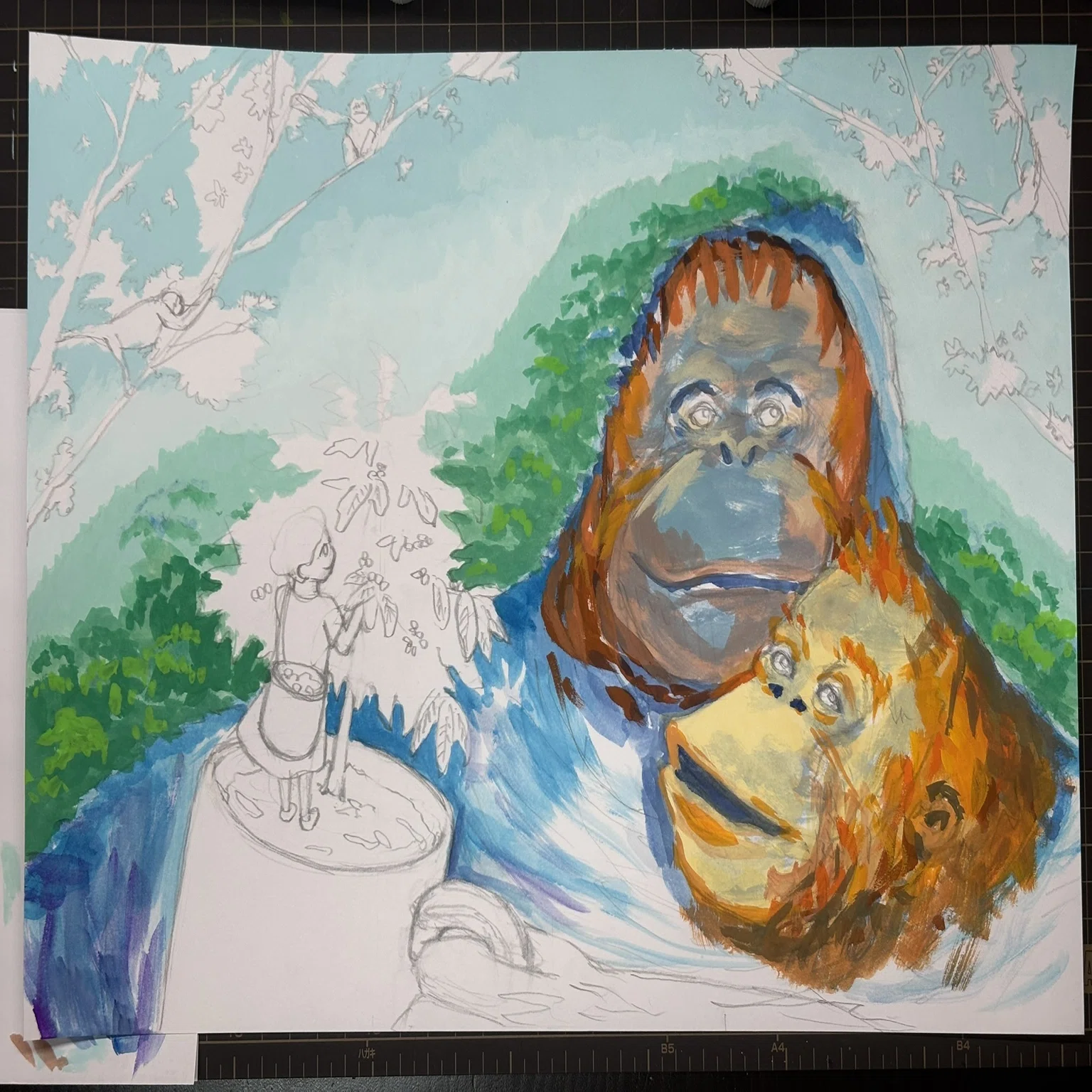 ご報告】オランウータン絵画コンクール金賞‼｜オカモトピカリ|ピカリ研究室