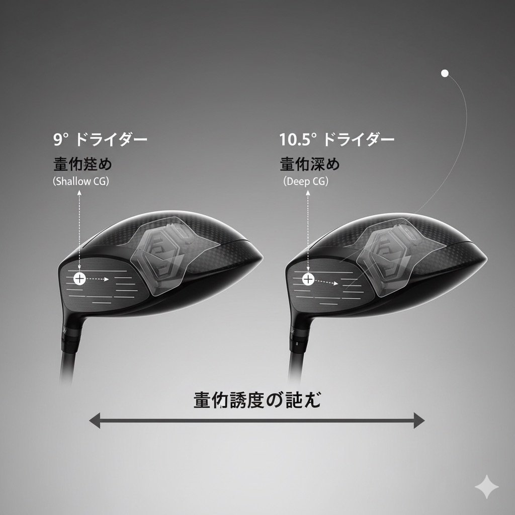 ◇ ロフト角とフェース構造 ― 「9度」と「10.5度」に隠された設計思想