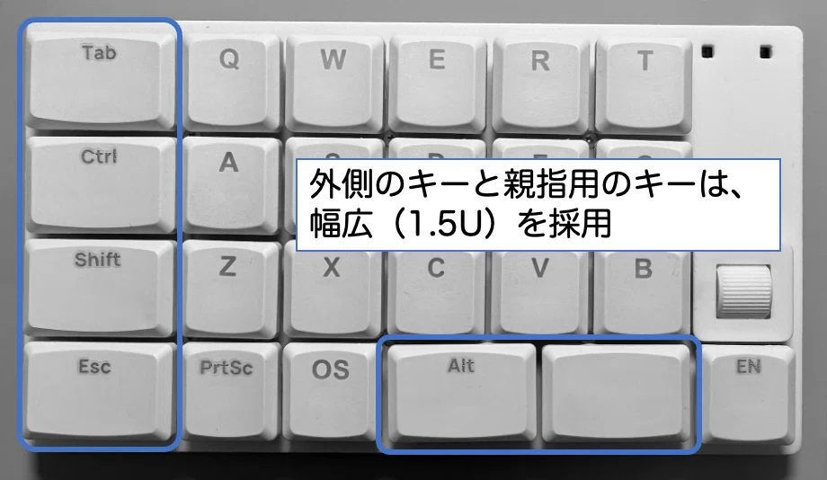 はんだ付け不要の薄型ワイヤレス50キー分割キーボード「SplitMatrix50