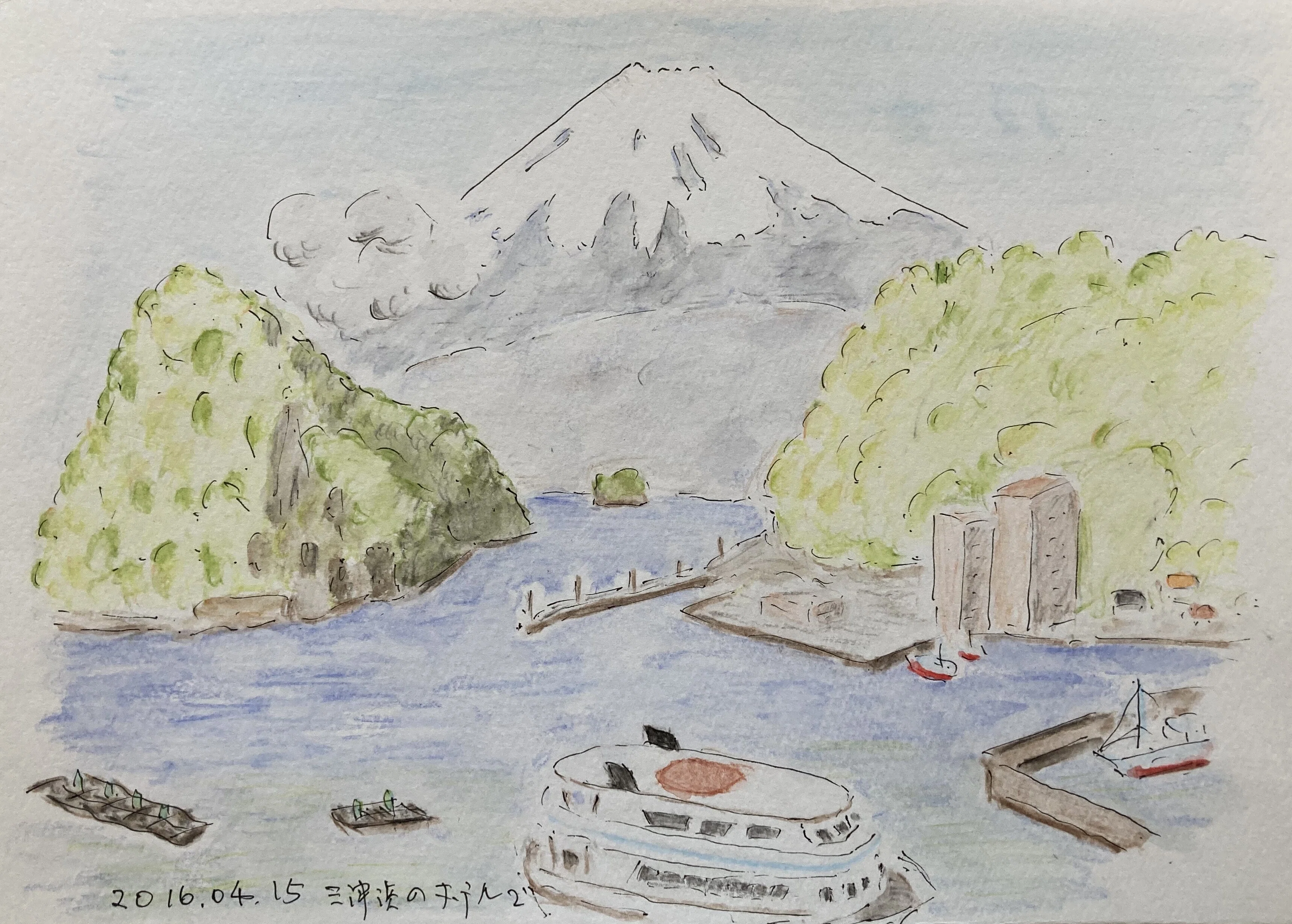 Mt. Fuji Sketches 30] Enoshima and Mitohama｜Mt. Fuji