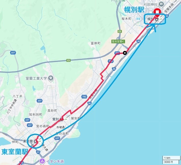 駅から駅を歩いて繋ぐ旅 JR室蘭本線7日目 室蘭→幌別（最終回/全2回