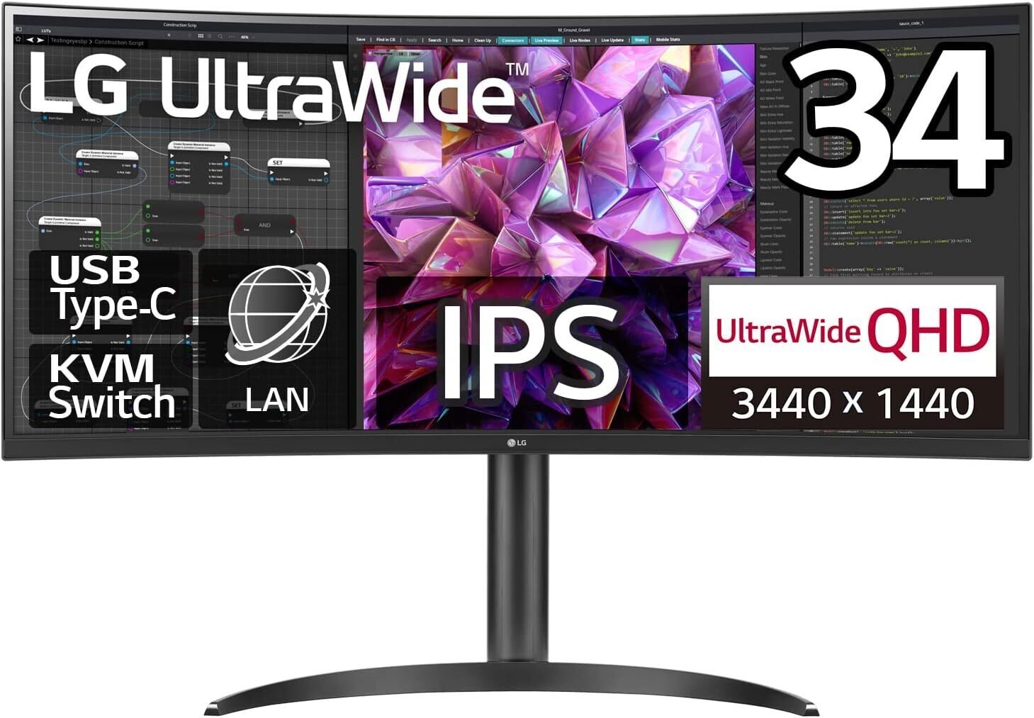 【ほぼ新品】LG 34WQ75C-B 34型 UWQHD曲面ディスプレイ 公式】 LG 21:9 ウルトラワイドモニター - 34WQ75C-B | LG JP