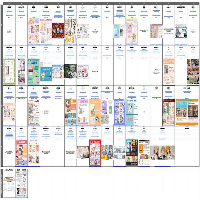 ハツボシマーケット2のお品書きリスト、あらかた終わりました。｜㌾