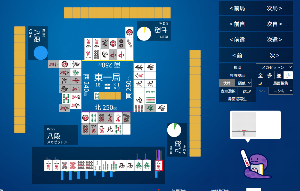 天鳳十段タッチを目指して毎日更新する麻雀note1212日(1休)｜メカZ