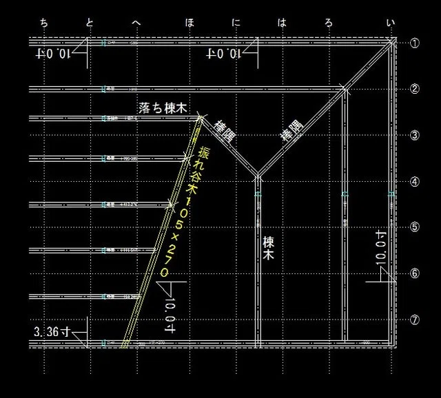 木組みによる隅木⑥振れ隅木(薬研・都市型)その3|小嶋基弘建築アトリエ