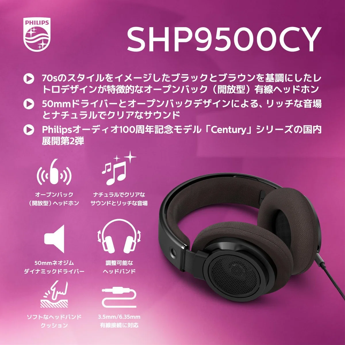 New Gear> Philips SHP9500CY — Wired open-back headphones with a