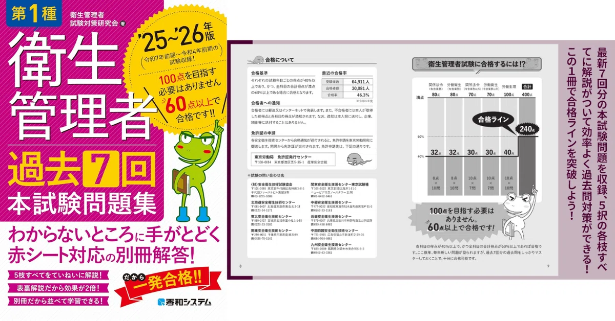 独学で合格！第1種衛生管理者おすすめテキスト＆問題集【人気教材を