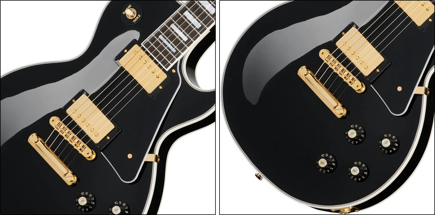 大注目のギブソン「Les Paul Custom 70s」の中でも一番人気のエボニー 大注目のギブソン「Les Paul Custom 70s」の中でも一番人気のエボニー