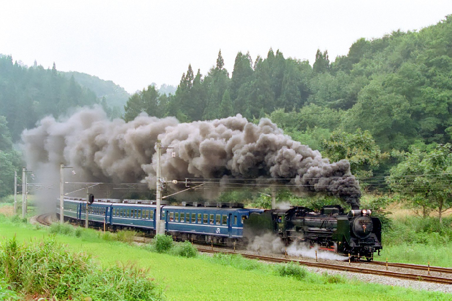 v118, 奥羽本線：SLべにばな号＋ED75客レ （1992年）｜ひろやん