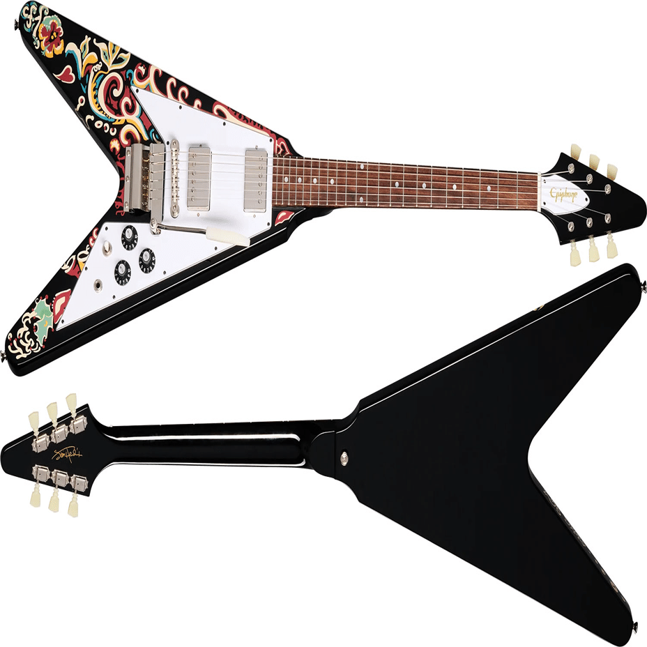 エピフォン Flying V フライングV EMG JH set ロックペグ エピフォン Flying V フライングV EMG JH set ロックペグ - メルカリ