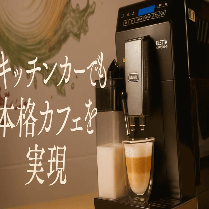 キッチンカーで本格カフェを実現！デロンギ業務用全自動エスプレッソ