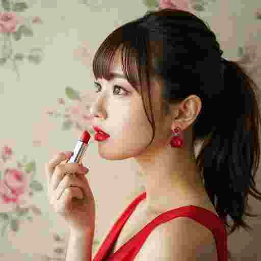 口紅 人物 写真素材/写真販売 AI画像 有料＜30枚：350円＞商用利用可（サンプル）013