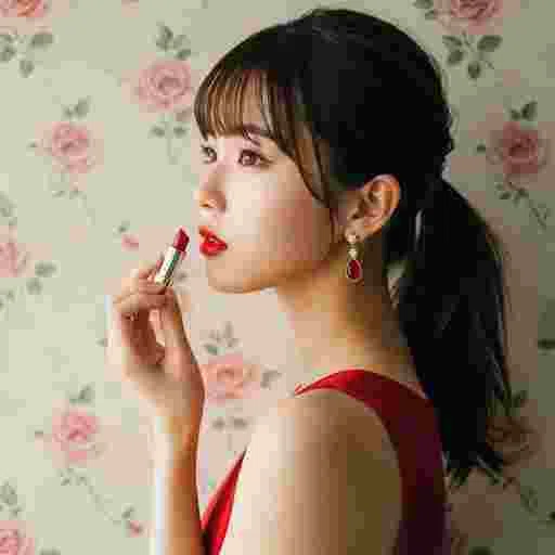 口紅 人物 写真素材/写真販売 AI画像 有料＜30枚：350円＞商用利用可（サンプル）027