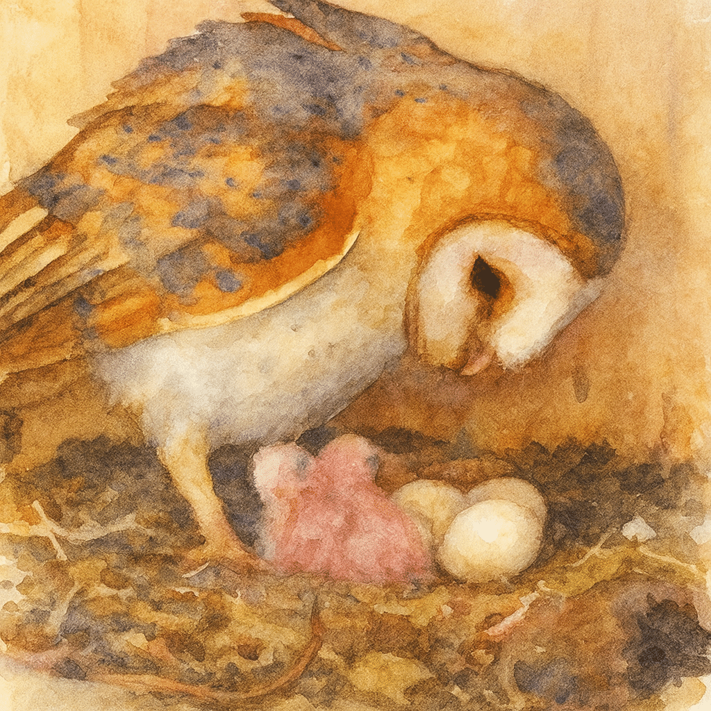 メンフクロウのヒナ第二号孵った(#492)｜Ako(@akolamble)