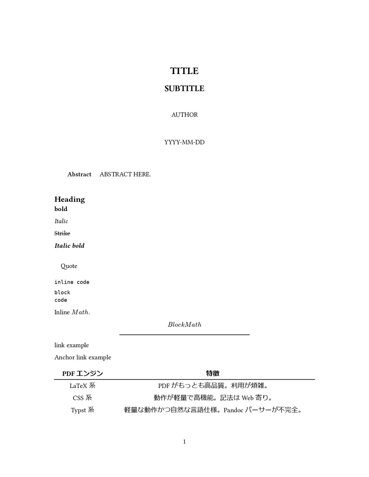 Typst Format:pdf Examples 今度こそ、思い通りにMarkdown Typst PDFする|BisNiki