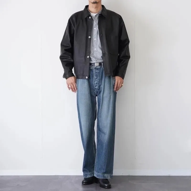 平面的なレザーJKT。着るほど自らの立体感へ。【2025 A/W】【NICENESS