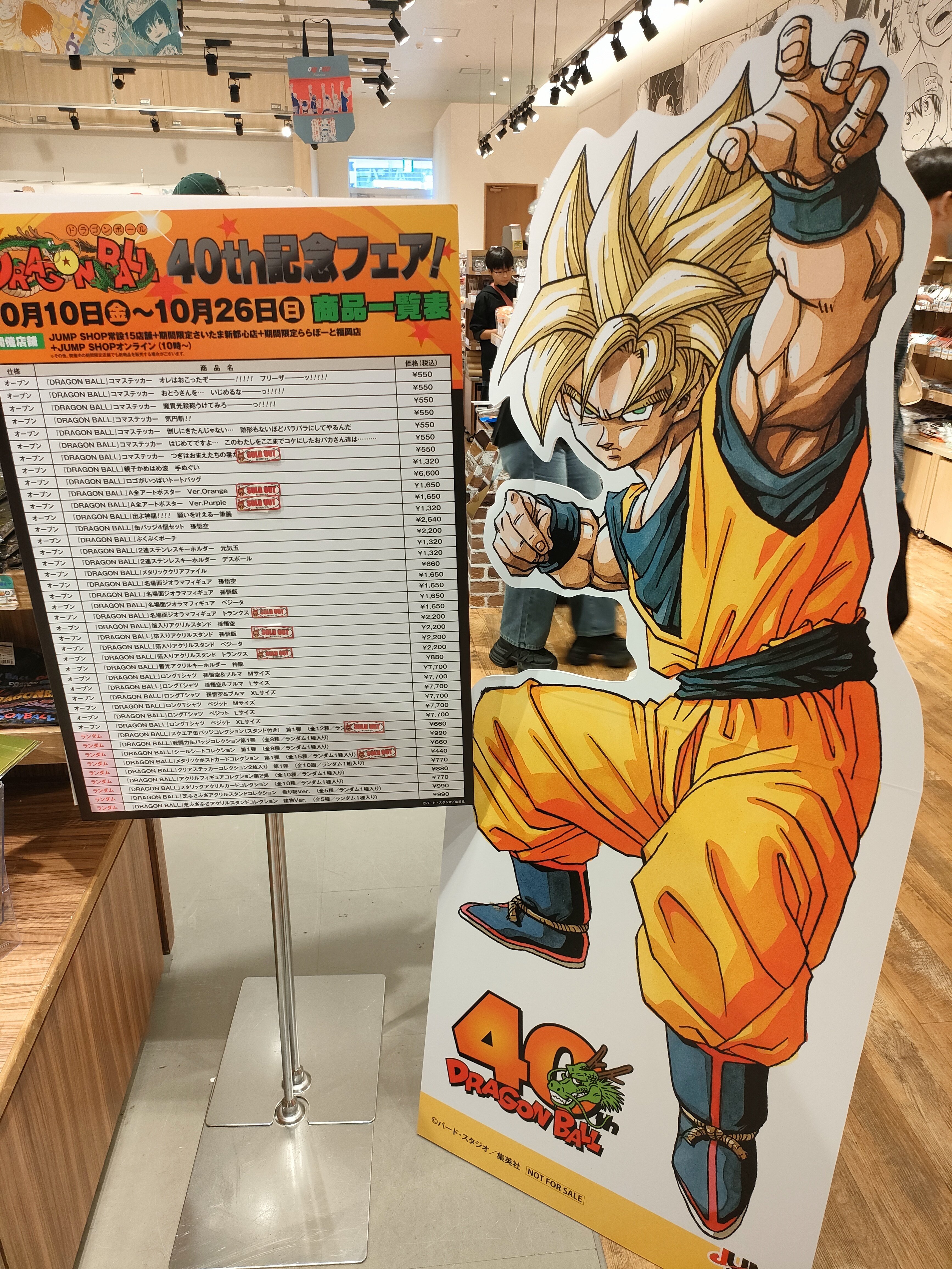 ドラゴンボール A全アートポスター 2種セット 40th記念フェア DRAGON