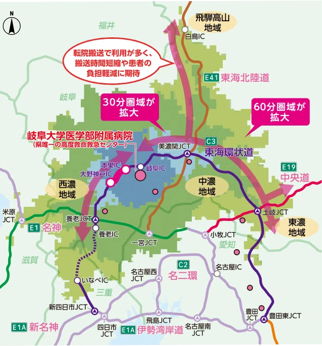 東海環状自動車道と二之瀬越｜かわちゃ（かわちゃドローン）