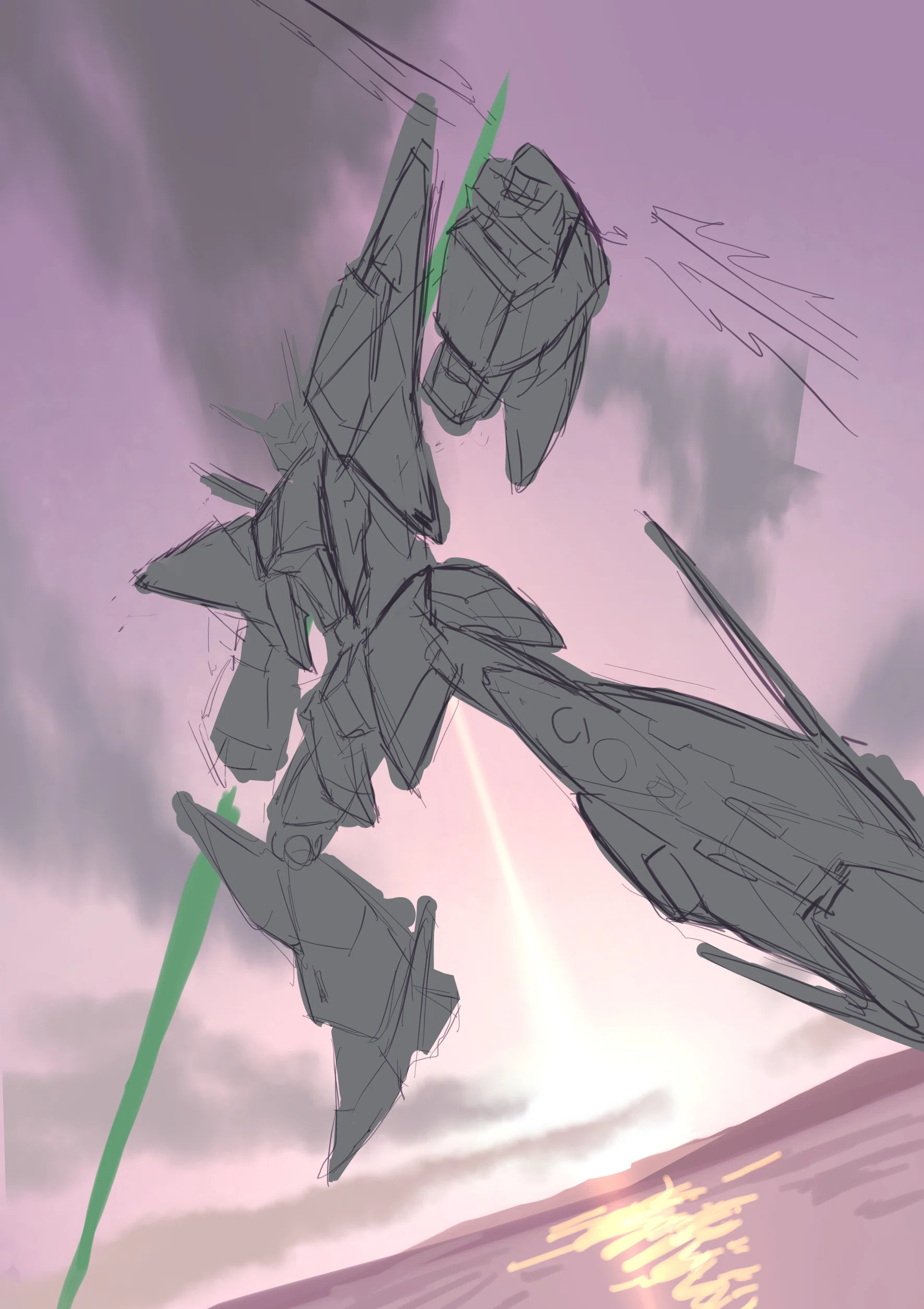 絵日記】ガンダムでメカ練習2！【1日目｜マエコ