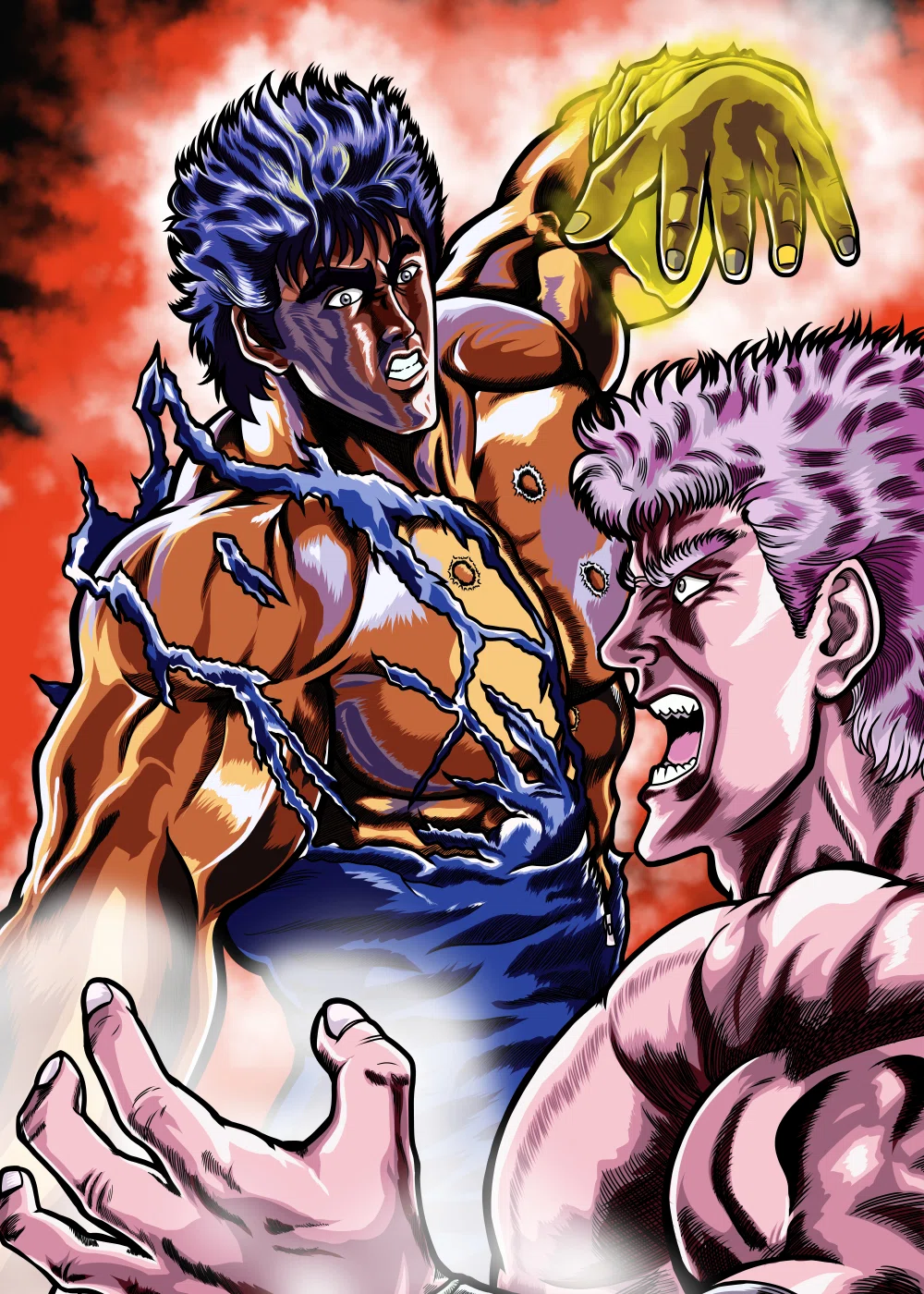 イラスト】ケンシロウvsラオウ（北斗の拳）｜夏色アサシン