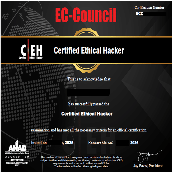 Certified Ethical Hacker（CEH, 公認ホワイトハッカー）を独力で受験