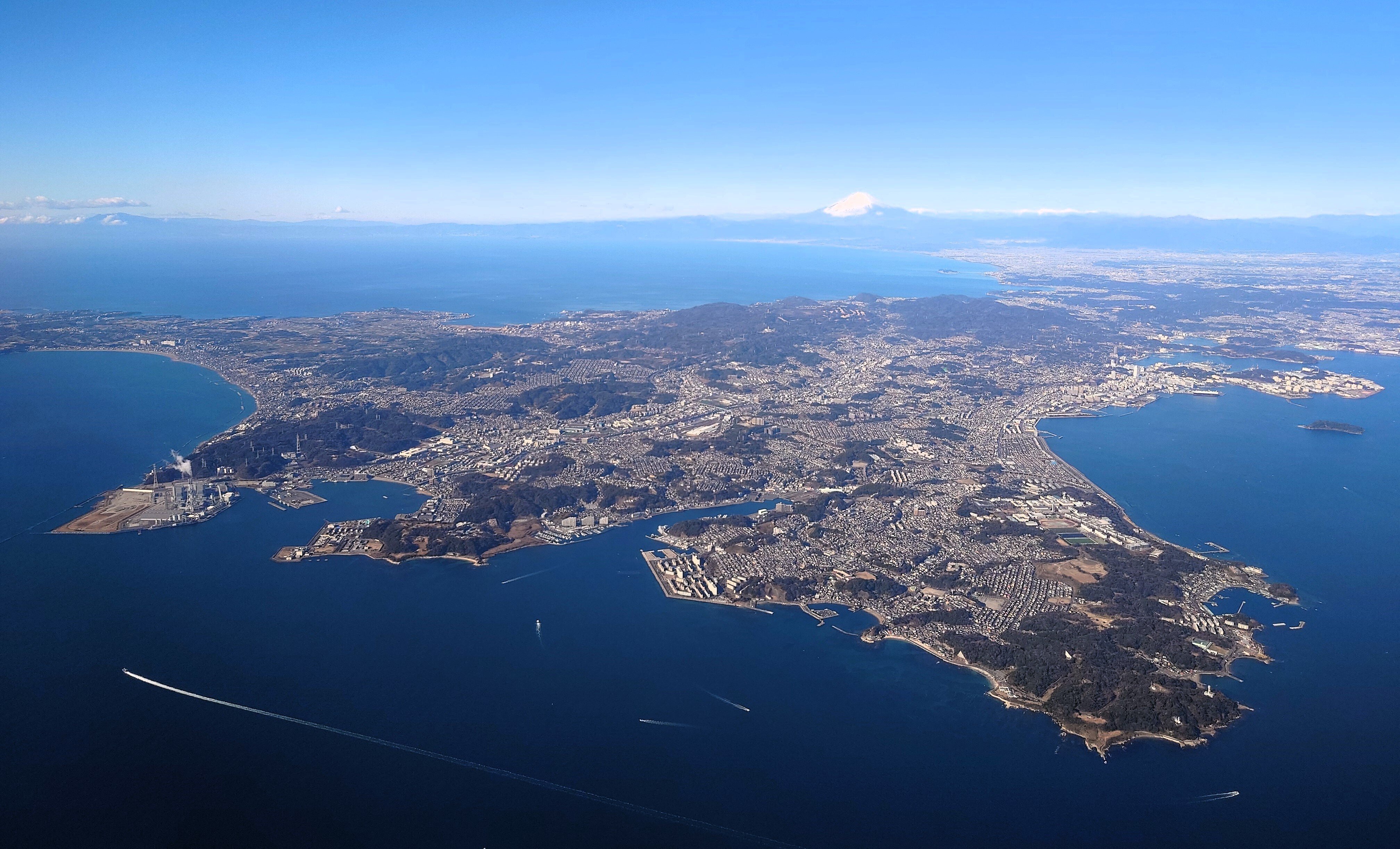 富士山　狩野守暉 機窓画像コレクション「東京湾越しの富士山」／2025年2月｜菅野ノリヒコ