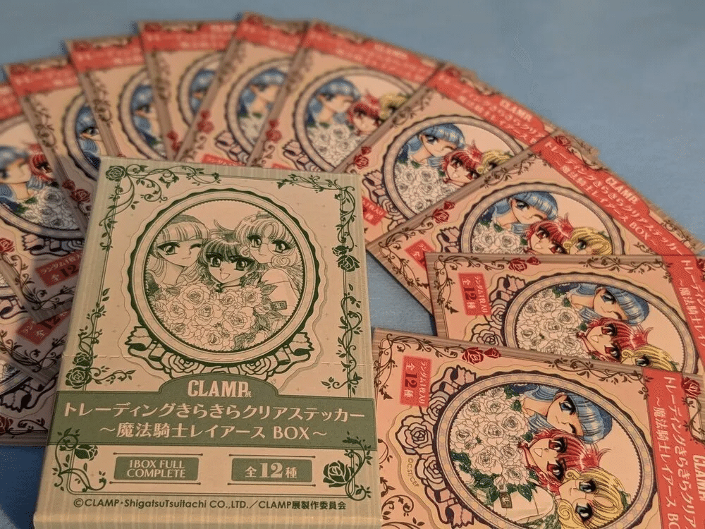 CLAMP展開幕記念限定特典 5連カードセットレイアース獅堂光他＆台詞ステッカー CLAMP展開幕記念限定特典 5連カードセットレイアース獅堂光他＆台詞