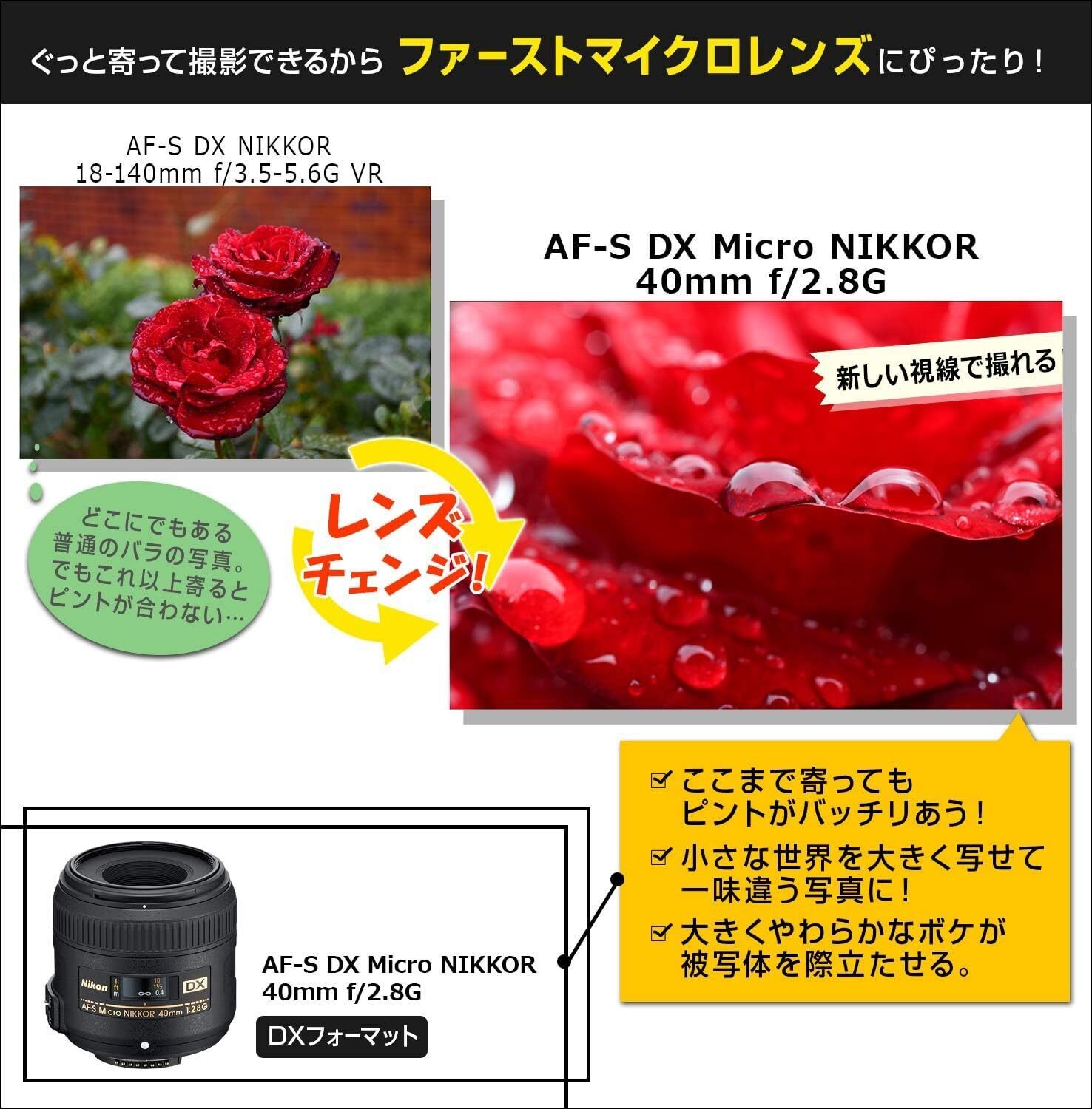 マクロ撮影が驚くほど身近に！Nikon AF-S DX Micro NIKKOR 40mm