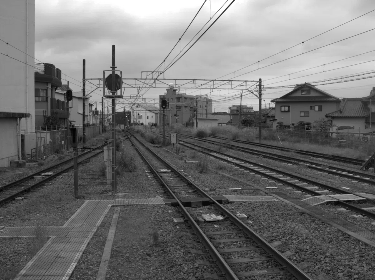 File: Minobu Line, Nishi-Fujinomiya Station, October 2025, Monochrome ...