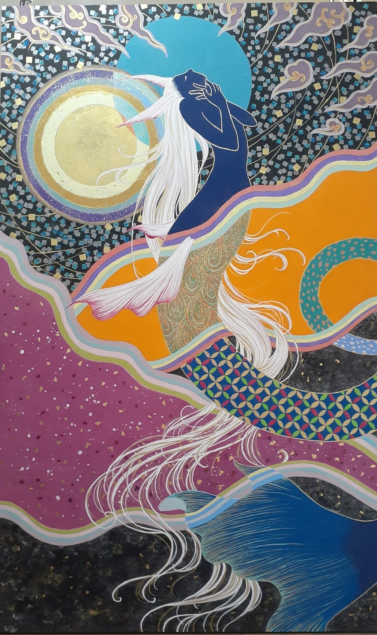 日本画「人魚姫」｜senshyu