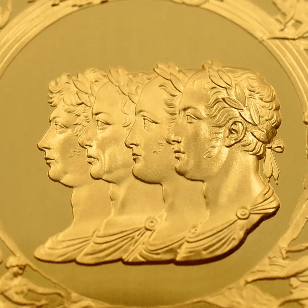 超大型 2013年 ジョージ3世 ゴールドレイヤード 金メッキ 記念メダル 超大型 2013年 ジョージ3世 ゴールドレイヤード 金メッキ 記念メダル