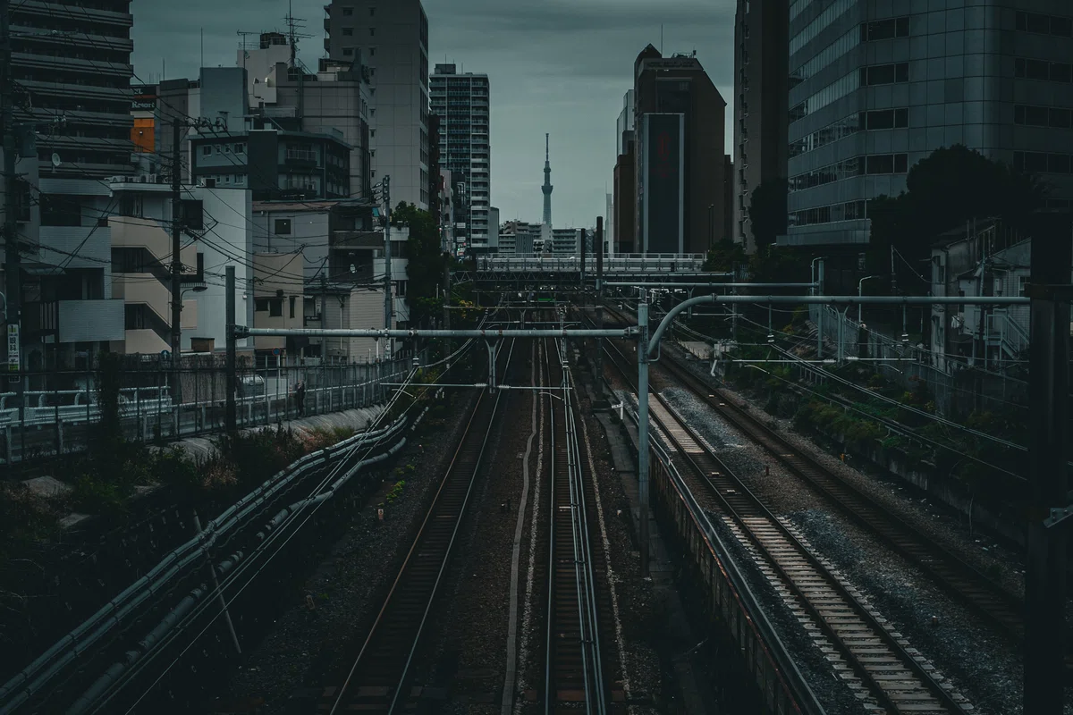 【写真】陸橋付近から2025.10大塚駅付近|山田寛丈