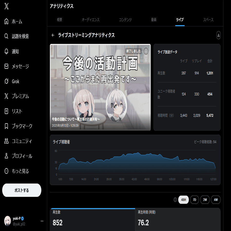 OBSを使用したX(旧Twitter)ライブ配信のやり方｜yuki-P