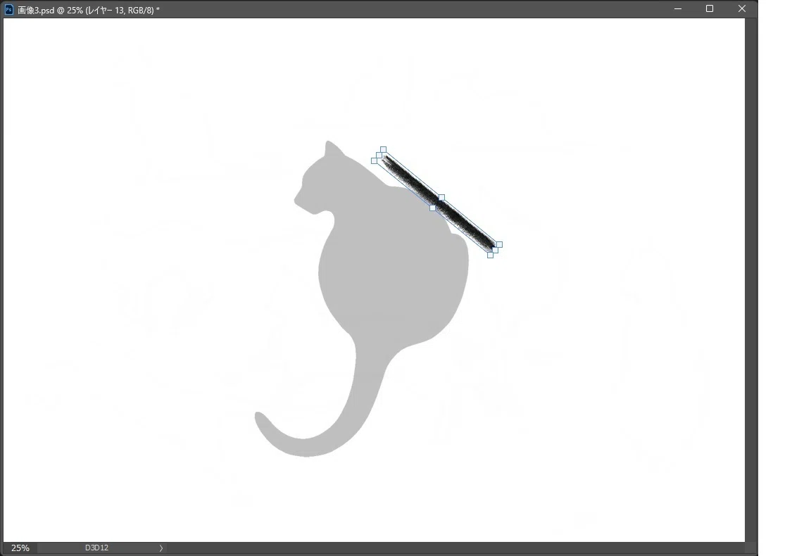 Photoshopで筆描き風の猫さんの絵を描いてみました｜Kotokashow