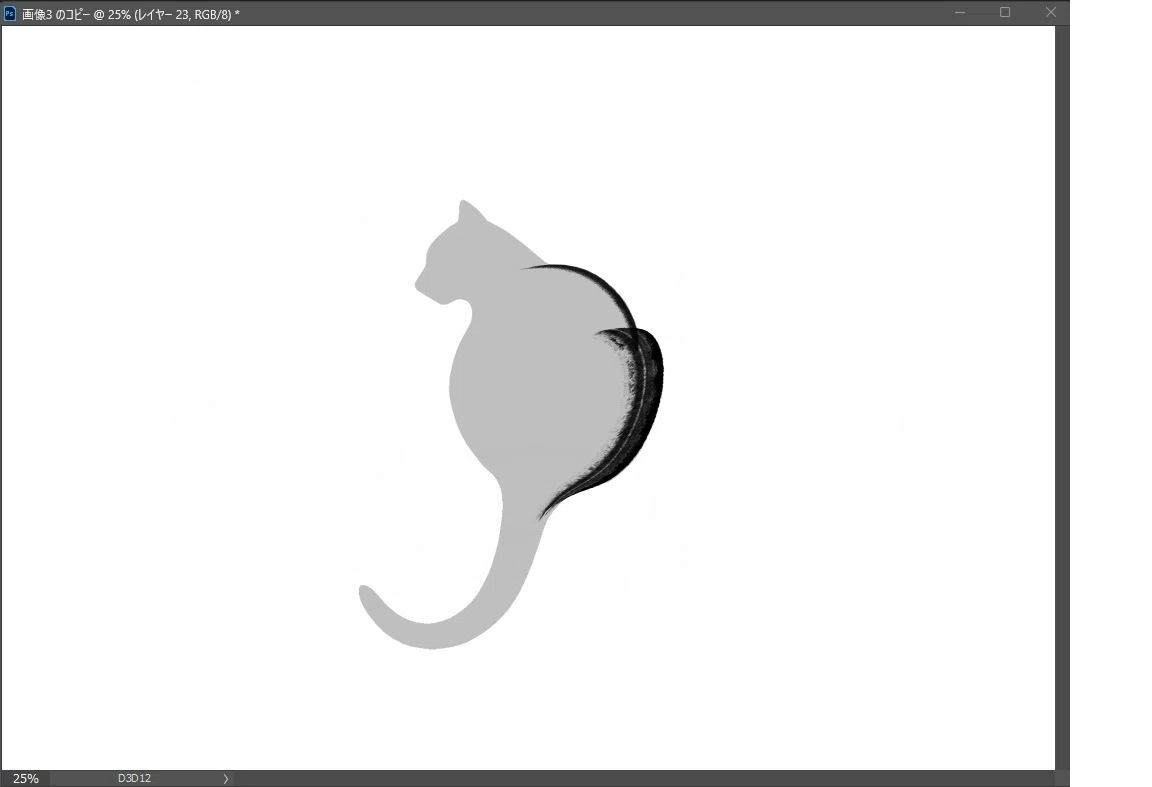Photoshopで筆描き風の猫さんの絵を描いてみました｜Kotokashow