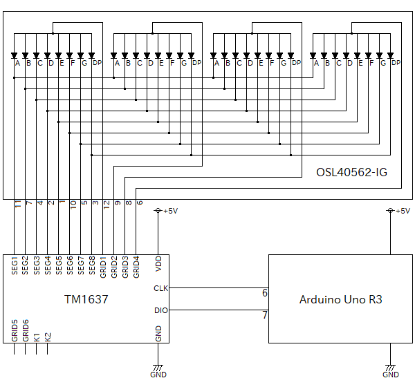 Seeeduino XIAO RP204でTM1637を制御するのにちょっと苦戦した話