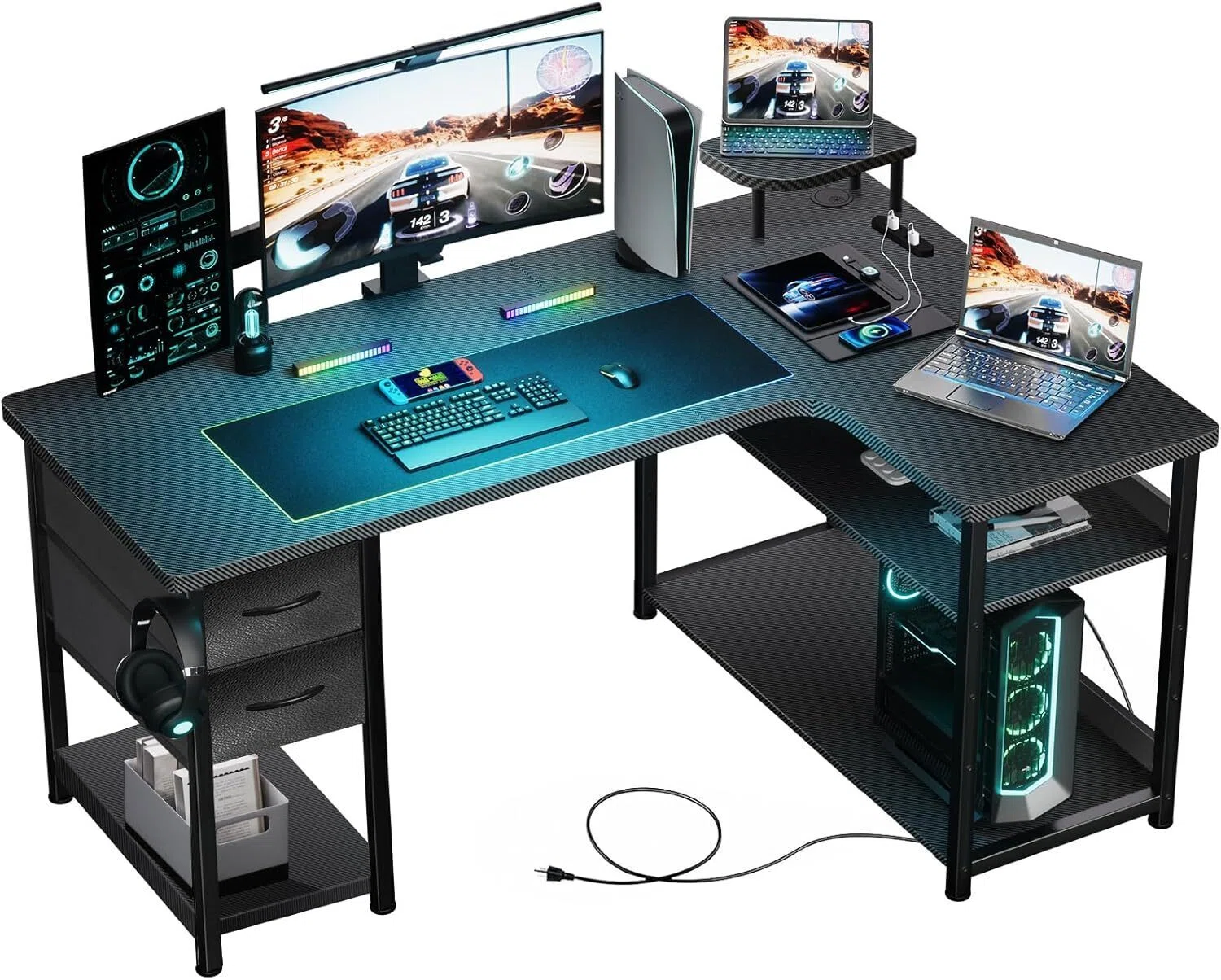 ゲーマーもテレワーカーも納得！GTRACING DL004 L字デスクで快適な作業