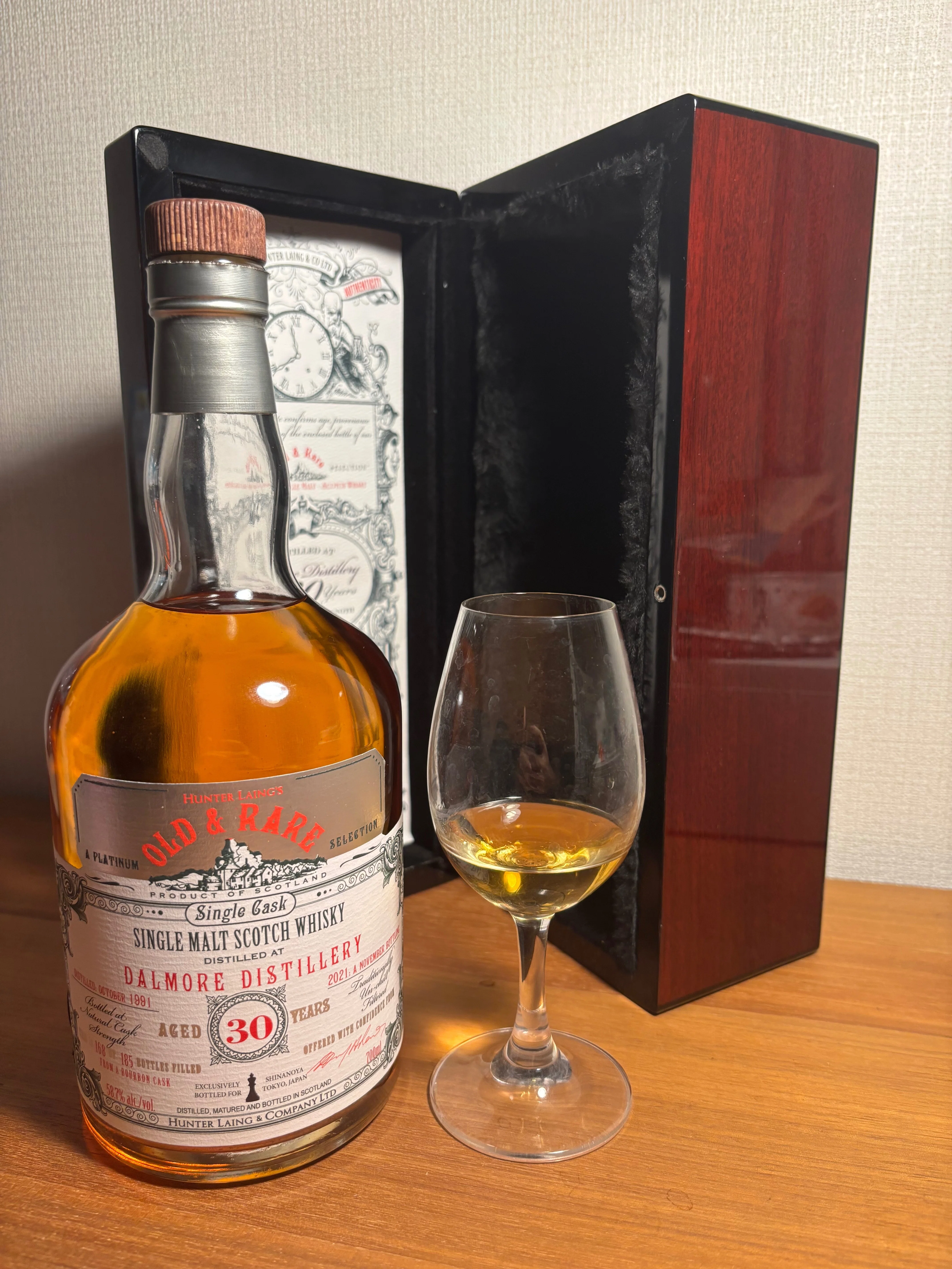 HL OLD & RARE 信濃屋創業95周年記念ボトル ダルモア30年(1991-2021