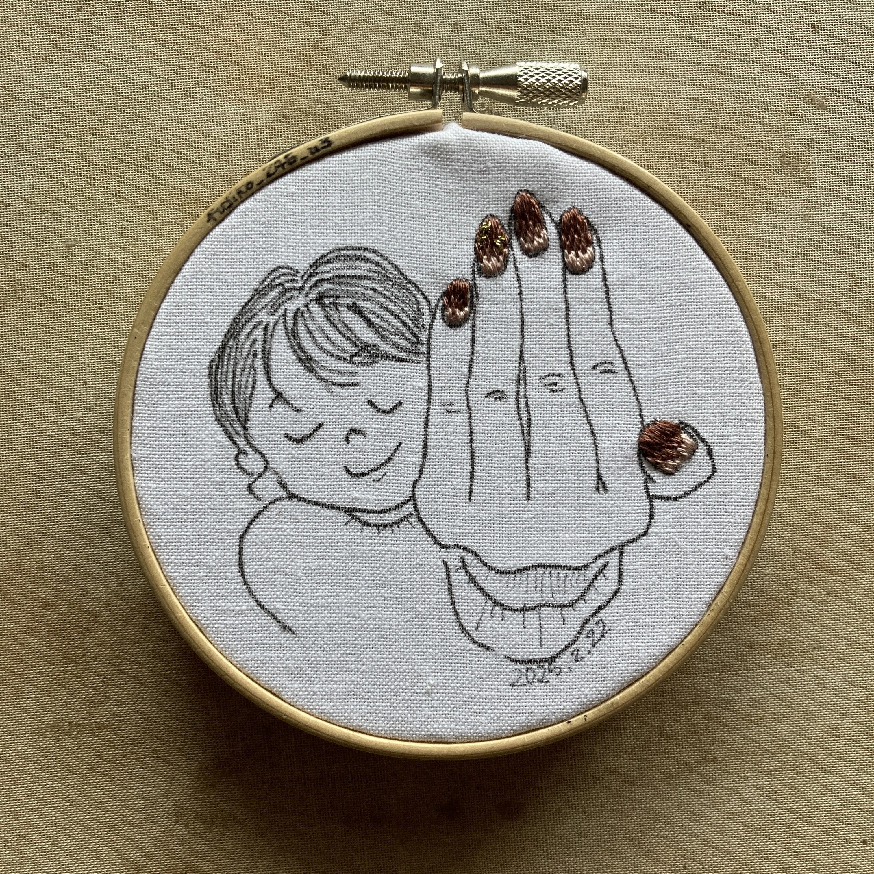 開運！富を呼び込む 赤竹の刺繍アート作品 瑞竹 赤竹の刺繍 額付き 