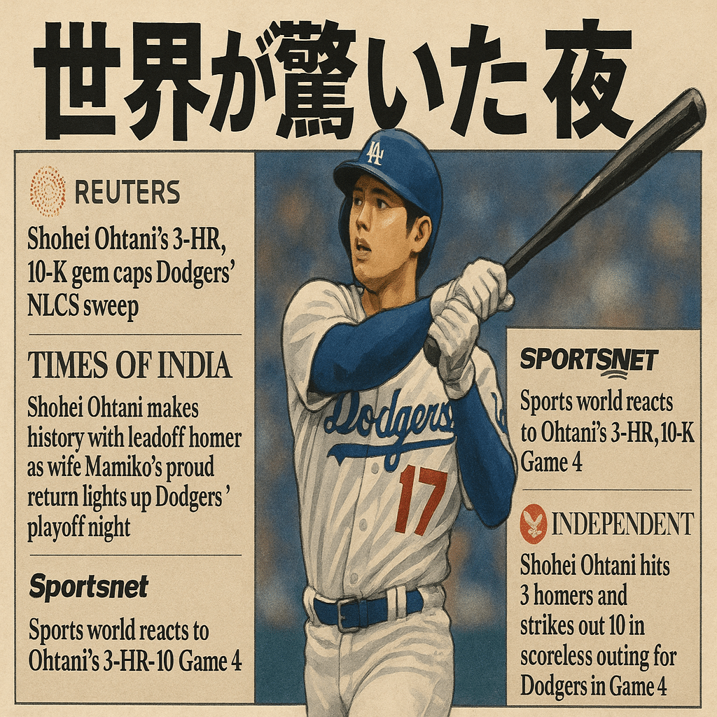 世界が驚いた夜 ― 大谷翔平、3本塁打＆10奪三振の衝撃｜Kinboo 009