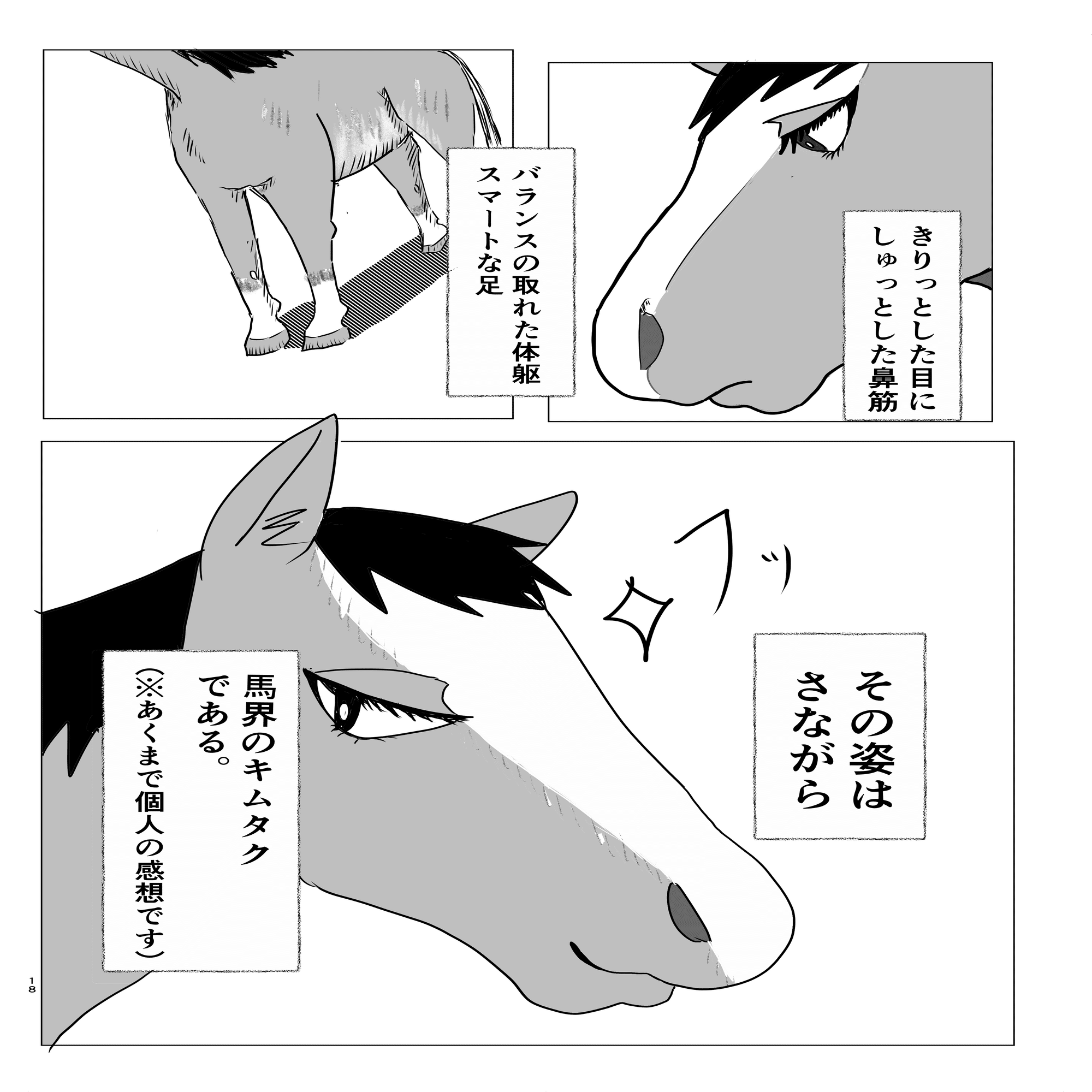 コミックエッセイ】馬の変顔特集①｜きのこ＠馬と暮らし日記