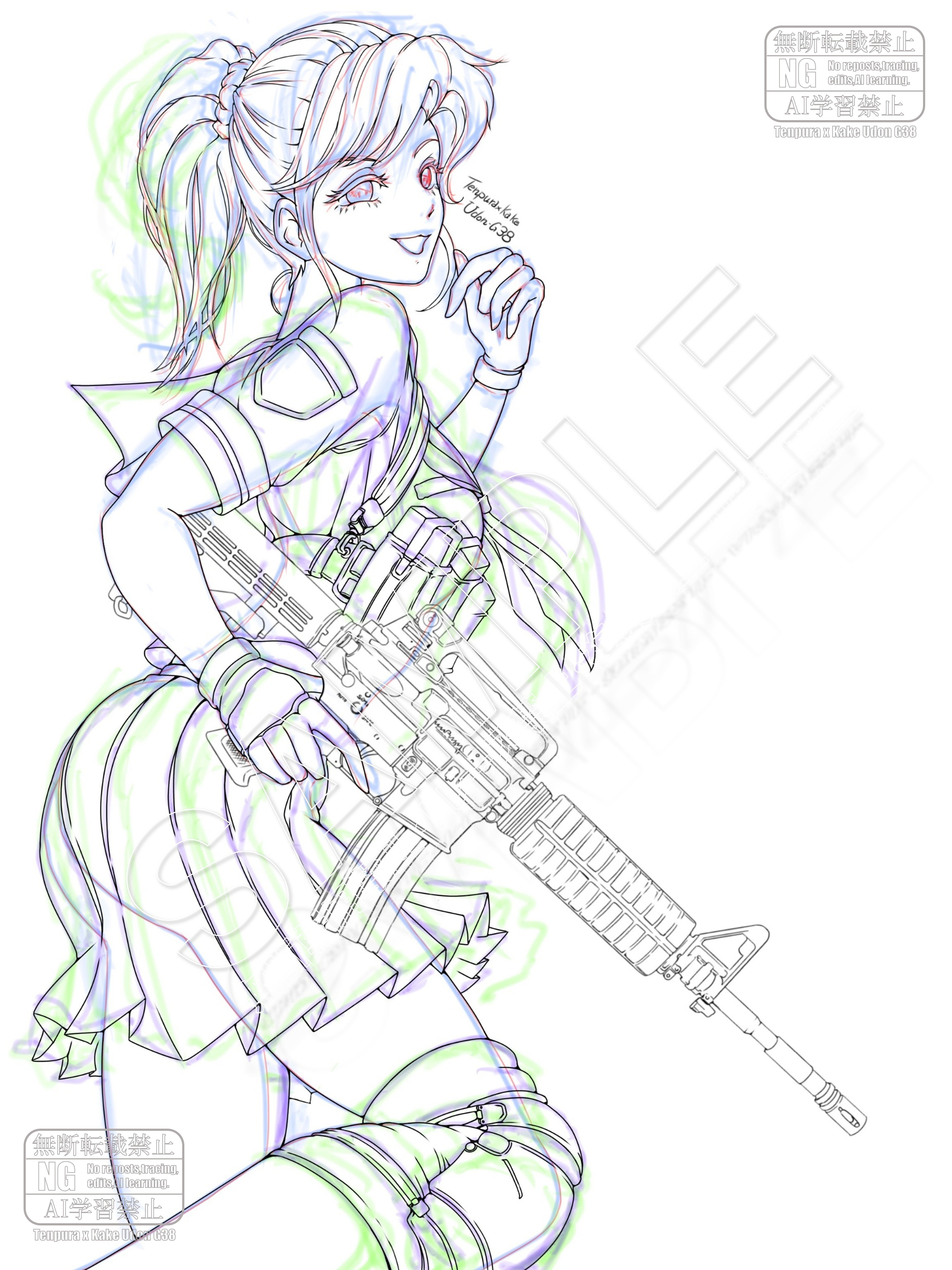 イラスト日記＃062】オリジナルキャラ開発中・・・｜かけうどん