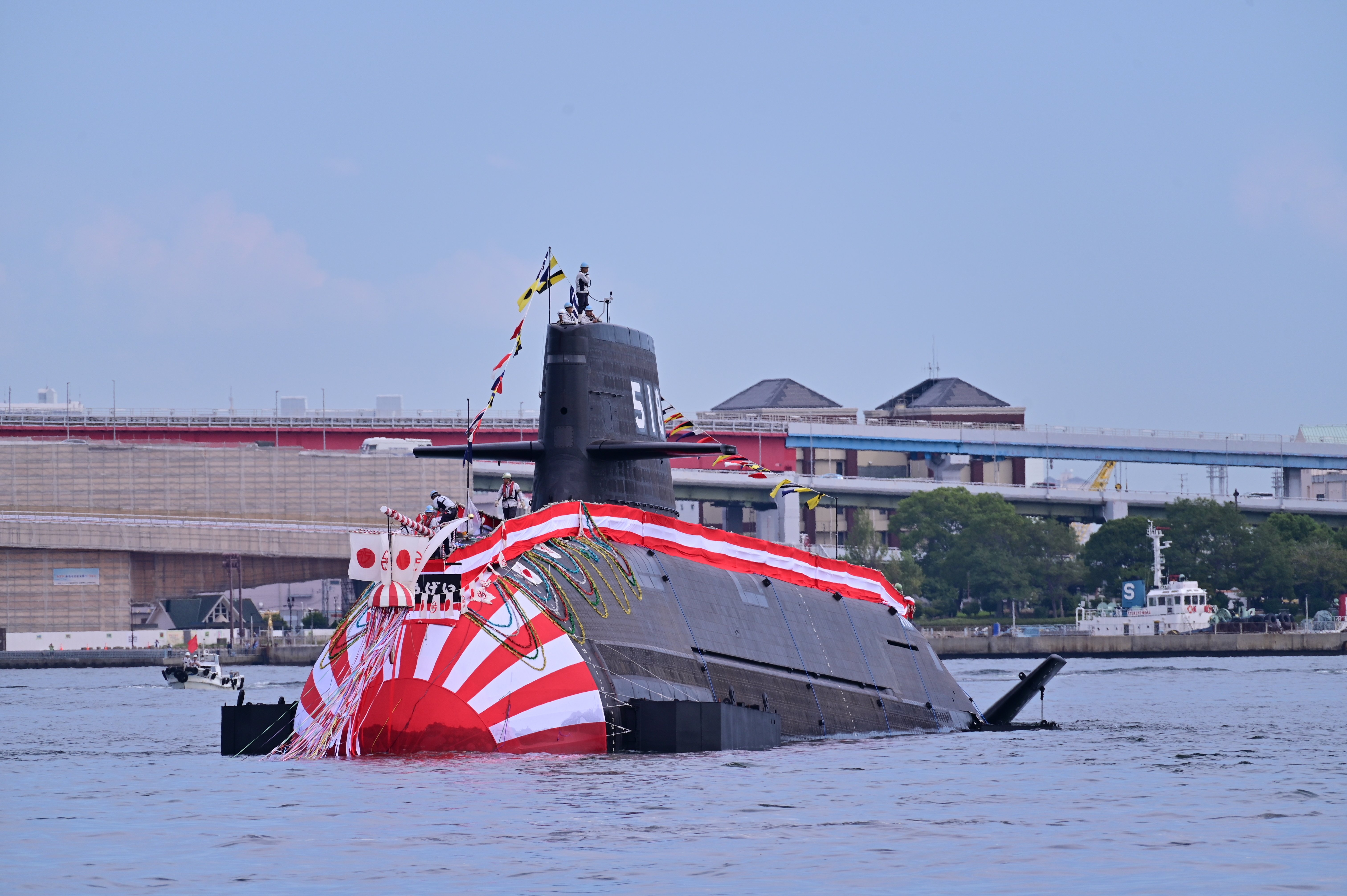 進水式】潜水艦「そうげい」。川重神戸で「たいげい」型6番艦が進水