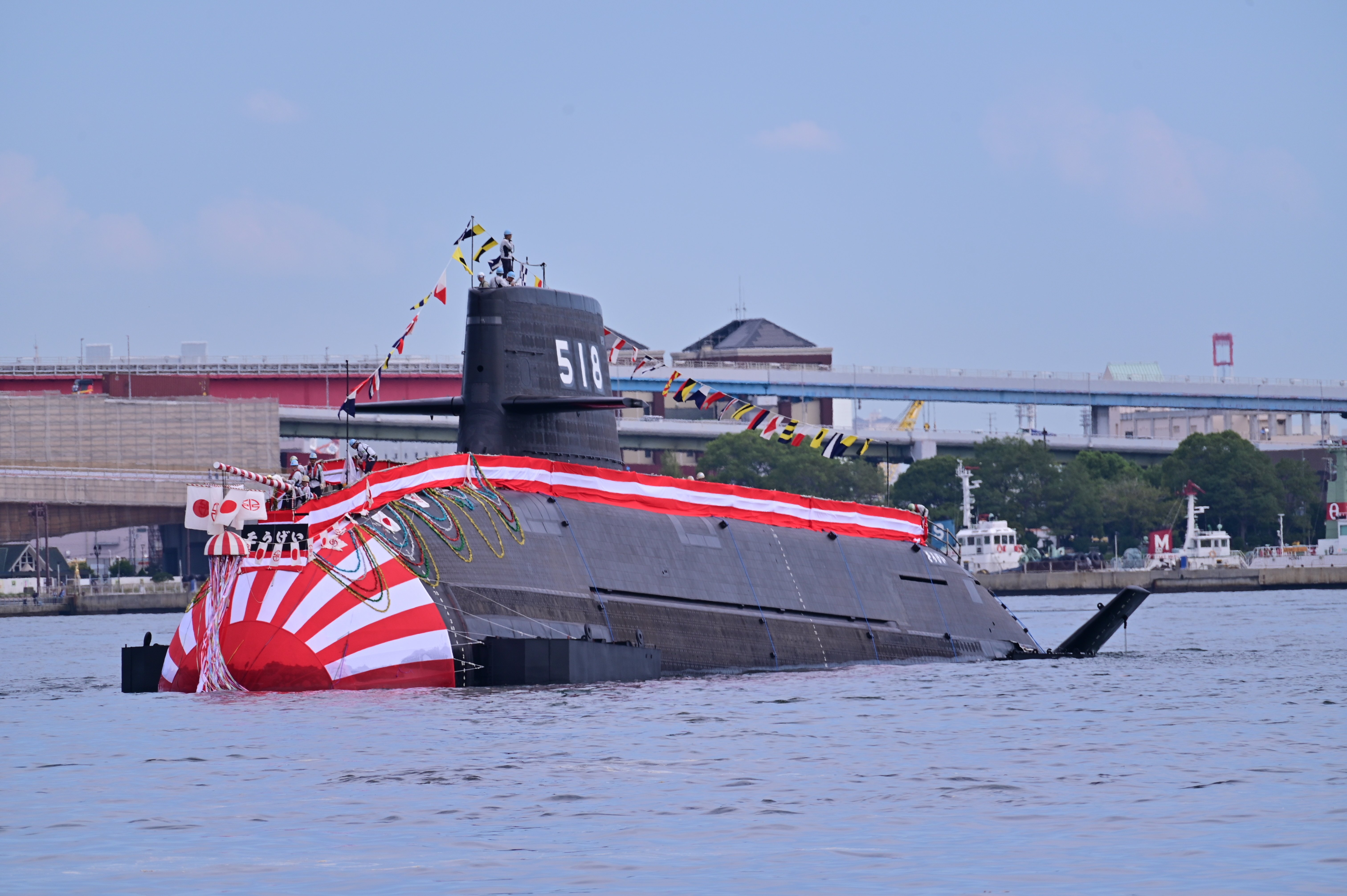 進水式】潜水艦「そうげい」。川重神戸で「たいげい」型6番艦が進水