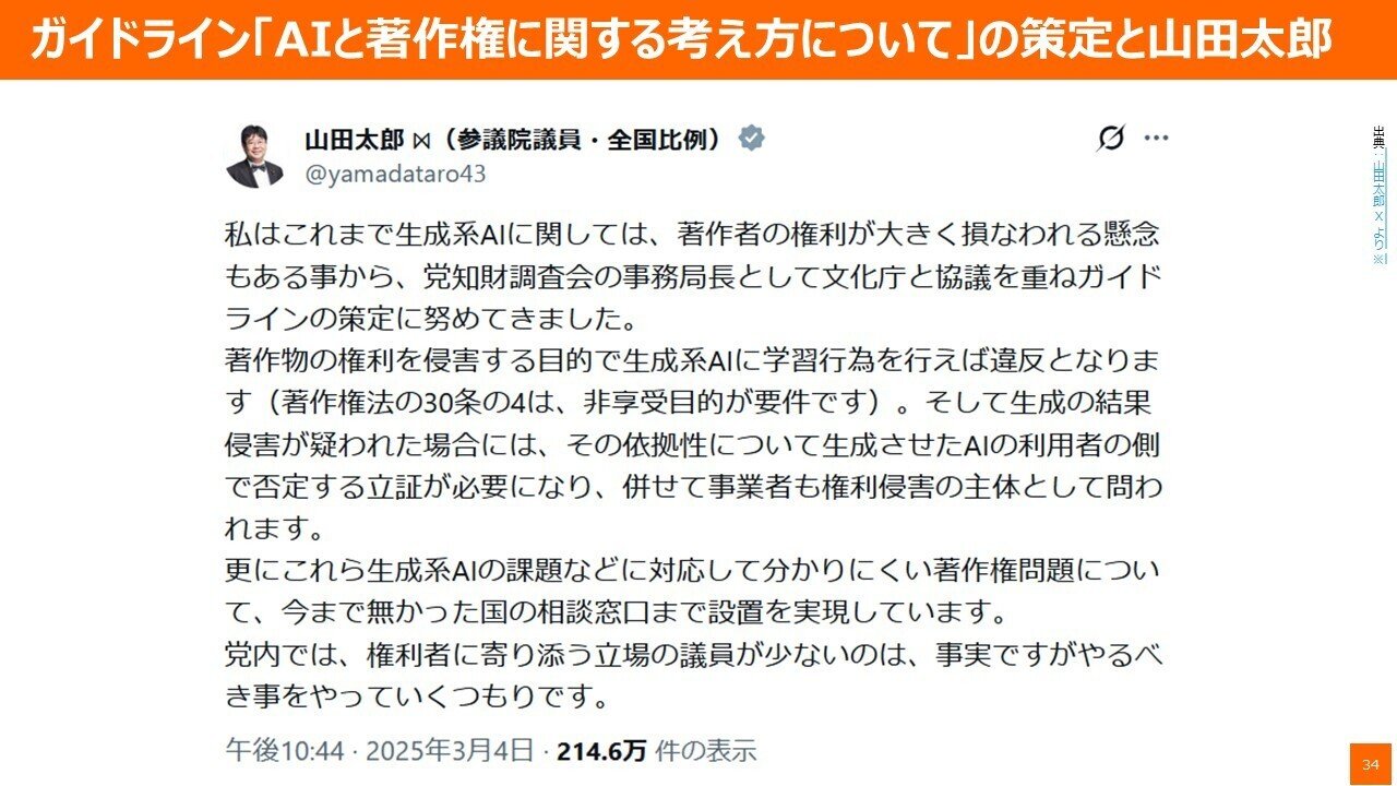 第663回】日本の著作権とSora2の問題点(2025/10/15） #山田太郎のさん