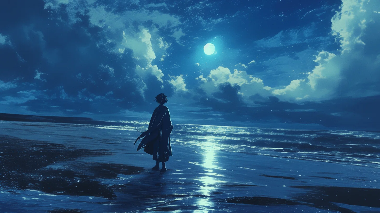 月夜の浜辺｜鈴木雅彦