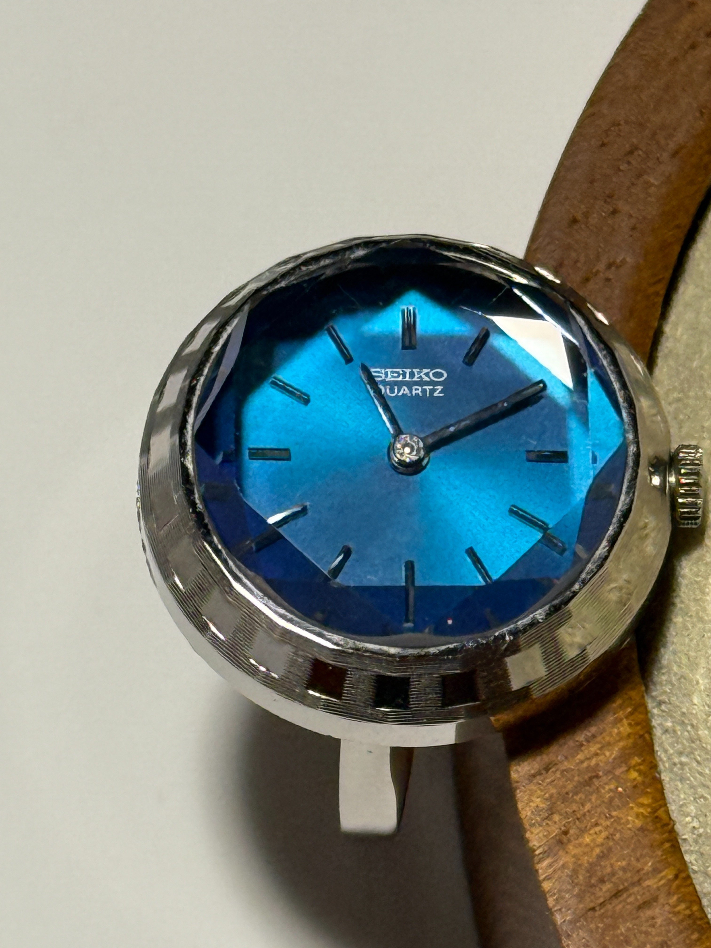 希少 SEIKO セイコー リングウォッチ 17石 手巻き グリーン 六角形 SEIKO セイコー リングウォッチ 六角形 グリーン時計 指輪 希少